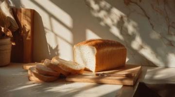 軟得像云朵的奶香面包,高筋面粉全脂牛奶打造的柔軟奇跡